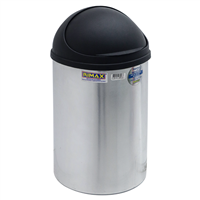 Basurero Tapa Movil 10 L Apariencia Metal Rimax