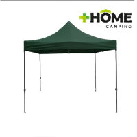 Toldo 3 x 3 m Impermeable Verde Tubo Negro + Home Camping