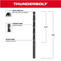 Broca 3/16" Oxido Negro Milwaukee