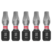 Punta Impacto Cuadrado #2 Shockwave 5 Unidades Milwaukee