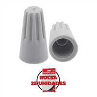 Conector Cable 22 A 18 Gris 25 unidades