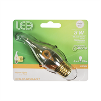 Bombillo Filamento Vela Led Luz Calida E27 3W
