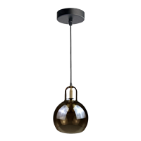 Lampara Techo Cristal Negro Arqdeco