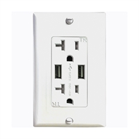 Toma Corriente Usb Blanco 110v 20A Eagle
