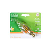Bombillo Filamento Vela Led Luz Calida E12 4W