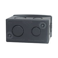 Caja Pvc Rectangular Profunda Gris