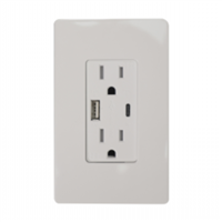 Toma Corriente Doble Polarizado Con Usb Y Tipo C Eagle