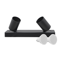 Reflector Doble Led Negro 2 Gu10