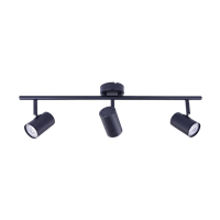 Reflector Triple Led Negro 3 Gu10