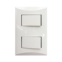 Apagador Linea Plata Doble 3 Vias Marfil Eagle