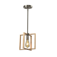 : Lampara Techo Nickel Wood: Iluminación