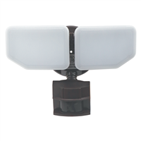 Reflector Doble Led Con Sensor Negro 30 W 5 K 2600 Lumen