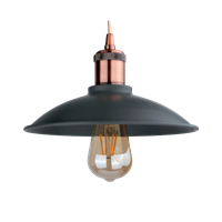 Lampara Techo 1838 Negra E27 Ul Arqdeco