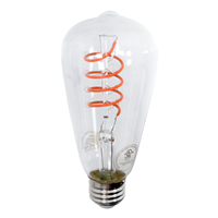 Bombillo Filamento Led 4 W Espiral Rojo