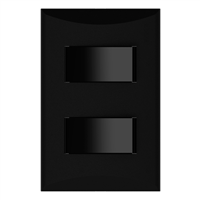 Apagador Linea Plata Doble 3 Vias Negro Eagle
