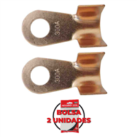 Terminal Ojo Cerrado Cobre Bateria 12 mm 300 A 2 Unidades