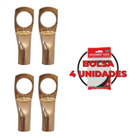 Terminal Ojo Cerrado Cobre 3/8" x 6 GA 4 Unidades