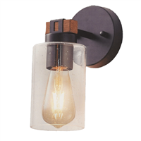 Lampara Pared Madera E27 110 V