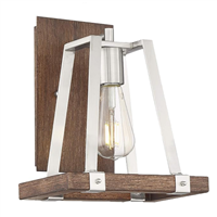 Lampara Pared Madera 120 V