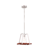 Lampara Techo Niquel Madera 120 V Arqdeco