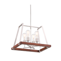 Lampara Techo Tipo Madera 4 E27 120 V