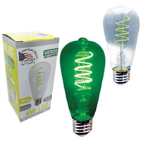 Bombillo Vintage Led 4W Espiral Verde