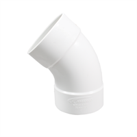 Codo Sanitario Delgado Pvc Blanco 75 mm X 45°