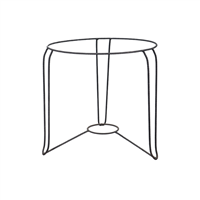 Base Hierro Forjado Macetero 28” X 35 cm