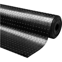 Alfombra Hule Circulo Negro 1.25 m x Metro Lineal