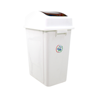 TRUSCO DA-9EC-LB Eco Cap Container - 2.8 Gallon Light Blue Recycled Storage Bin With Lid
