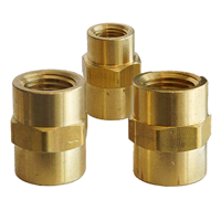 Union Npt 1/4" y 2 Reduccion Hembra Npt 1/4 x 1/8"