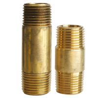 Niple Liso Bronce 3/8 x 1 1/2" y 3/8 x 2"