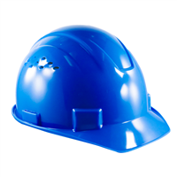 Casco Seguridad Azul Ventilado