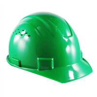 Casco Seguridad Verde Ventilado
