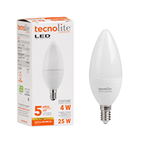 Bombillo Tipo Vela 4 W Luz Dia E12