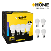 Bombillo Led Luz Dia 6 W A60 4 Unidades + Home Iluminacion