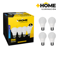 Bombillo Led Luz Dia 9 W A60 4 Unidades + Home Iluminacion