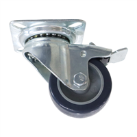Rueda Giratoria Mueble Con Freno Gris 50 mm 40 Kg Tente