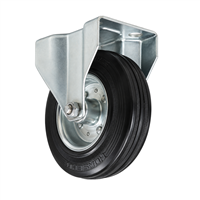Rueda Giratoria Negra Industrial Ligera 200 mm 205 kg Tente