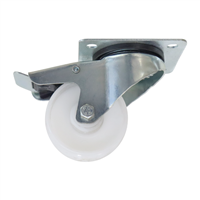 Rueda Giratoria Con Freno Industrial Ligera 80 mm 70Kg Tente