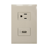 Toma Corriente Sencillo Marfil Usb 16 A Nobile Bticino