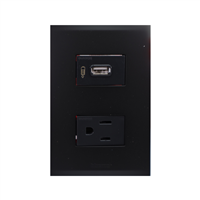 Toma Corriente Sencillo Negro Usb 16 A Nobile Bticino