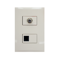 Toma Coaxial + Red Marfil Nobile Bticino