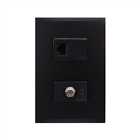 Toma Coaxial + Red Negra Nobile Bticino