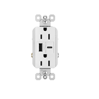 Toma Corriente Duplex USB 15 A 125 V Blanco Radiant