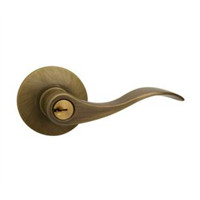 Cerradura Manija con Llave Bronce Antiguo Queen Kwikset