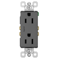 Toma Corriente Doble Tr 15 A Negro Radiant