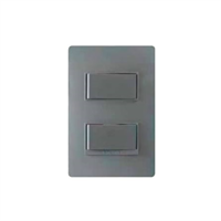 Apagador Doble 3 Vias Grafito Luzica Bticino