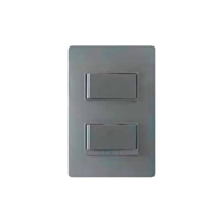 Apagador Doble 15 A Grafito Luzica Bticino