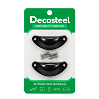 Dedal Media Luna Sobreponer 64 mm Negro 2 Unidades